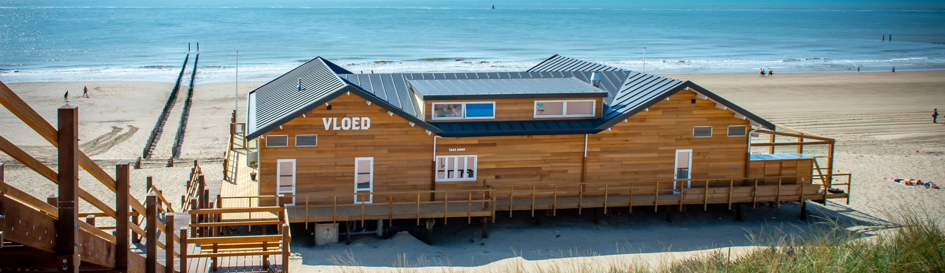 Gevelbekleding Strandpaviljoen Red Cedar