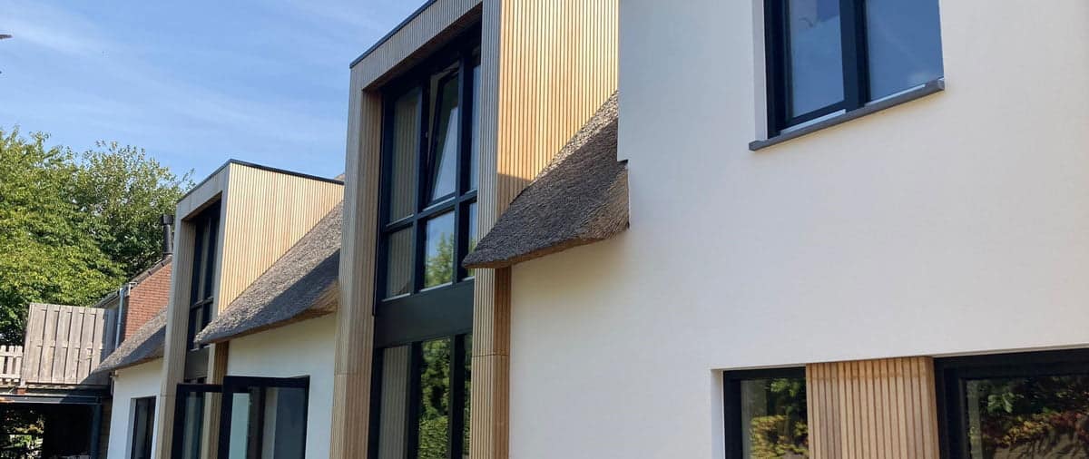 Ayous houten gevelbekleding voor accenten in woning