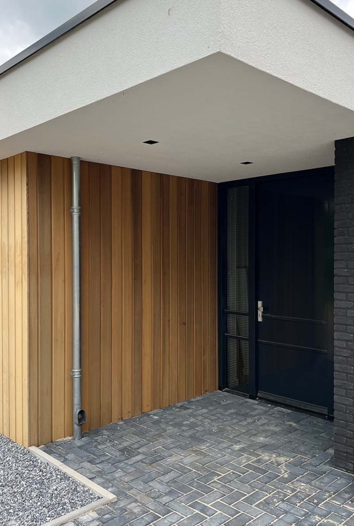 bungalow-western-red-cedar-houtengevelbekleding Bungalow met Western Red Cedar houten gevelbekleding van HIB gevels