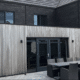 Houten gevelbekleding voor uitbouw